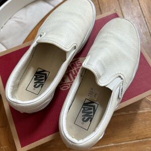 Vans Women’s Off-White Slip-On Sneakers